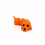 Zookies Flexi Sausage Dog: orange long-bodied dog figure with floppy ears