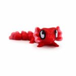 Zookies Cute Axolotl: red axolotl figure with pink gill details