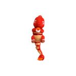 Zookies Baby Dino with Flower: red dinosaur collectible with a long tail
