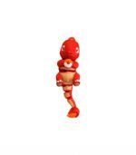 Zookies Baby Dino with Flower: red dinosaur collectible with a long tail