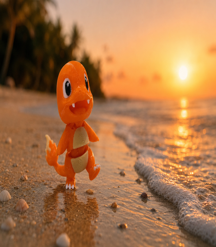 Zookies Articulated Fire Lizard 3D printed collectible