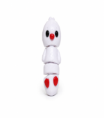 Zookies Mini Ghost Buddy: white segmented ghost figure with red accents